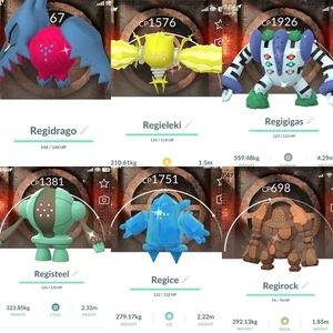 Fondo especial Shiny Regieleki Regidrago Regigigas Registeel✨✨2015- P.T.C. - Imagen 1 de 13