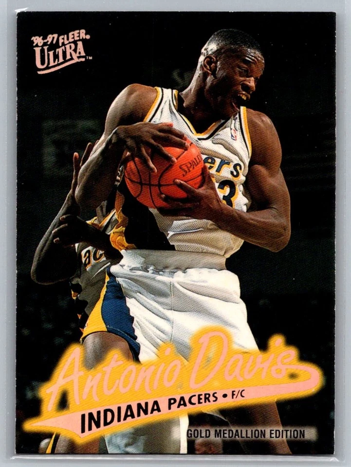 1996-97 Ultra #G-196 Antonio Davis Gold Medallion Indiana Pacers - Image 1 of 2