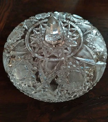 Portacaramelle vintage (anni '70) in cristallo molato e lavorato - Immagine 1 di 4