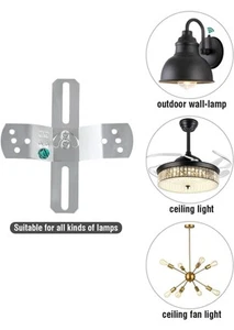 6 - Light Fixture Mounting Mount Bracket, 4" Universal Crossbar, Ceiling Lights - Picture 1 of 8