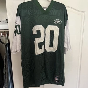 Thomas Jones New York Jets Green #20 Reebok Authentic NFL Jersey Men’s Size Xl - Picture 1 of 5