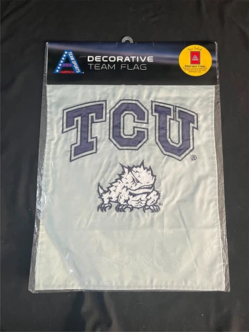 TCU HORNED FROGS NCAA Team Deocrative 12.5x18" FLAG *NEW* Cover