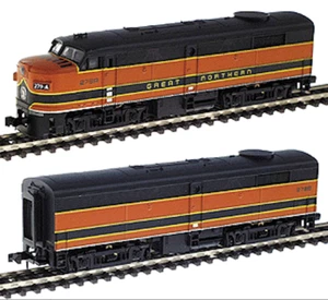 PROTO 2000 HO Great Northern Diesel Locomotive FA2-FB2 Set #278A/#278B - Picture 1 of 6