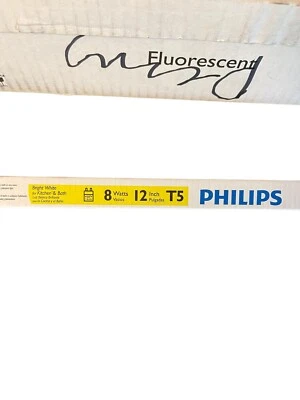 Philips 8 Watt 12 In. Bright White T5 Fluorescent Tube Light Bulbs Lot Of 11 - Image 1 of 4
