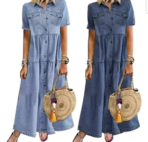 VESTITO ABITO LUNGO DONNA JEANS DONNA - Imagen 1 de 4