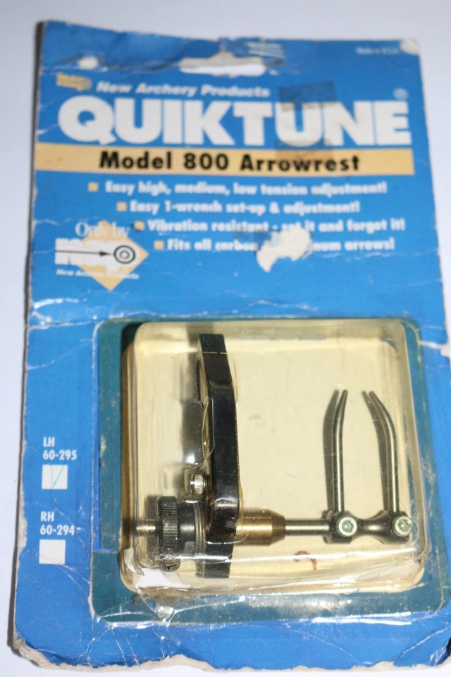 QuickTune Model 800 LH archery bow arrowrest, NEW, easy high,med,low tension adj - Image 1 of 4