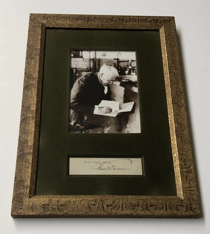 Thomas Edison Autograph / Signature / Signed Cut Cover