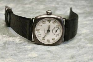 RARE EARLY ZENITH MENS WRIST WATCH "TRENCH-OFFICERS" HIGHLY COLLECTABLE WORKING - Picture 1 of 24