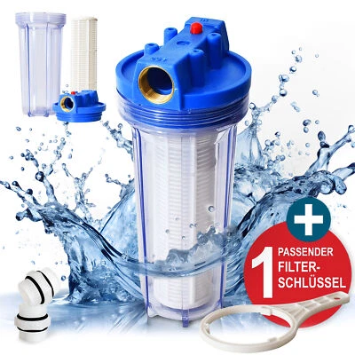 Wasserfilter Vorfilter 1 Zoll 6000 l/h 5,5 bar 100 µm inklusive Filterschlüssel - Bild 1 von 4