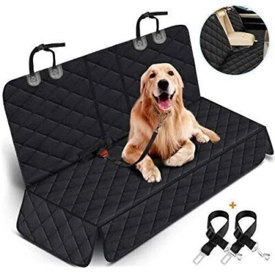 Dog Car Seat Cover Waterproof Back Seat Protector Non-Slip with 2 Dog Seat Belts - Image 1 of 4