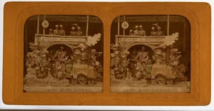Devils, Infernal Railway, vintage print, circa 1860, stereo color Tirag - Picture 1 of 2