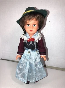Vintage Zillertal österreichische Puppe mit Ständer Trachten Sammlerstück schläfrige Augen - Bild 1 von 6