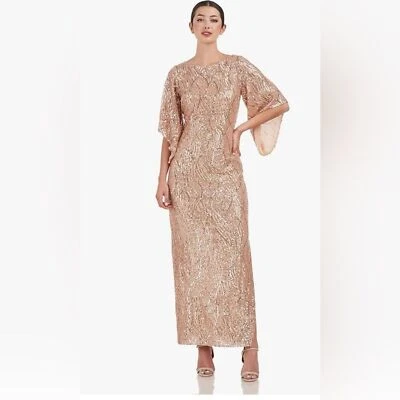 JS collections women’s column gown size 2 NWT $298 fall homecoming dress wedding - Image 1 of 4