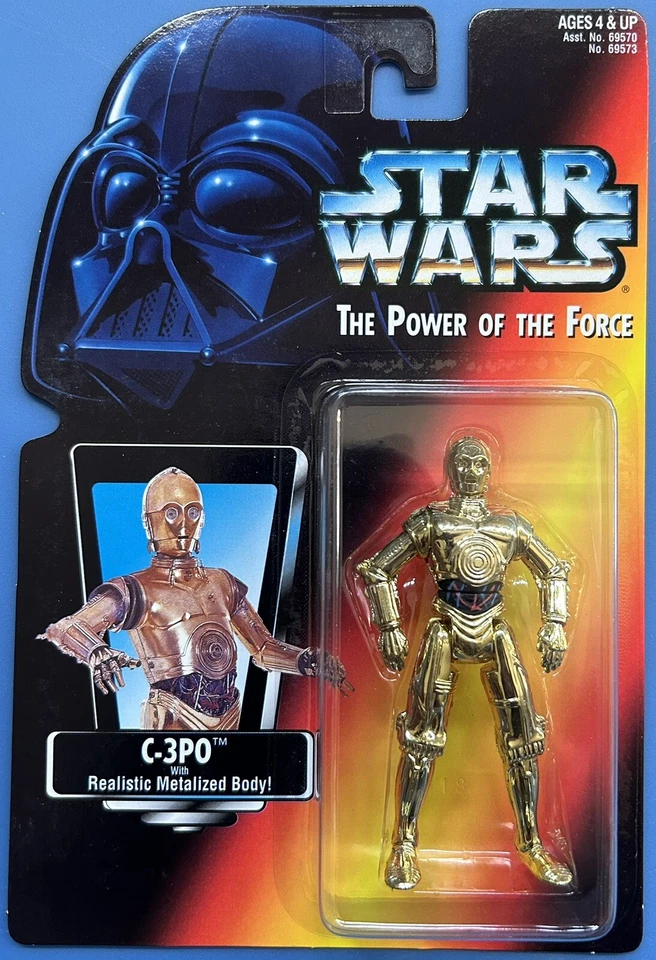 Star Wars POTF C-3P0 Realistic Metalized Body Kenner 1995 - Image 1 of 2