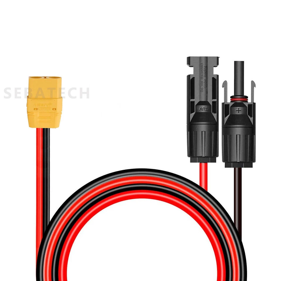 10 AWG XT90 Female to Solar Connector Extension Cable Silicone Wire for RC Lipo - Image 1 of 4