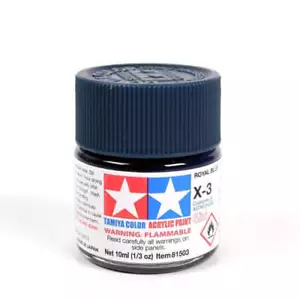 Tamiya 81503 Acrylic Paint X-3 Gloss Royal Blue 10ml Brand New - Picture 1 of 2
