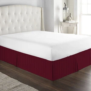 Falda de cama de marca de 1 pieza AU Select longitud de caída talla y rayas de vino TC - Imagen 1 de 7