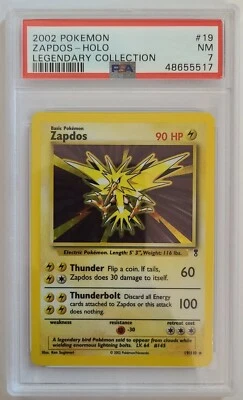 Pokémon ZAPDOS 19/110 Holo Rare Legendary Collection PSA 7 Graded NM 🍒 - Image 1 of 4
