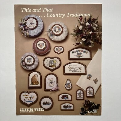 Spinning Wheel Leaflet 134 This and That Country Tradition Cross Stitch Pattern - Image 1 of 2