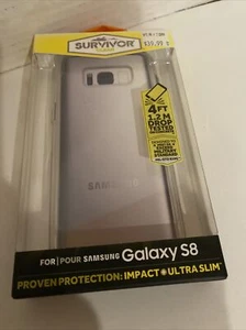 New- BRAND NEW GENUINE Griffin Case Survivor Clear for Galaxy S8 Ultra Slim - Picture 1 of 3