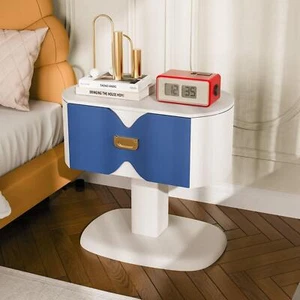 Stylish Wooden Nightstand Kid's Bedroom End Side Table with Drawer Bedside Desk - Picture 1 of 13