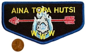 BOY SCOUT OA AINA TOPA HUTSI LODGE 60 BSA ALAMO AREA COUNCIL RARE SERVICE FLAP!! - Picture 1 of 2
