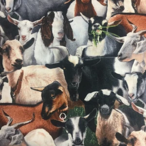 Elizabeths Studio – Farm Animals – Goats – Black - 434E-BLK, Fabric BTY - Picture 1 of 2