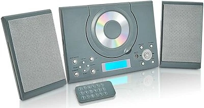 CD Player FM Radio USB Remote Control Clock & Alarm GTMC-101 MK2 Grey - Image 1 of 4