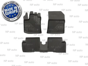 NEW SET LHD BLACK FLOOR MATS WATERPROOF AUTO LINERS FOR DACIA LODGY 2012-2020 - Picture 1 of 4
