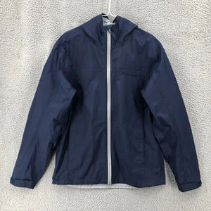 Columbia Windbreaker Jacket Hooded Full Zip Omni-Tech Men's Medium Blue 10192 - Picture 1 of 12