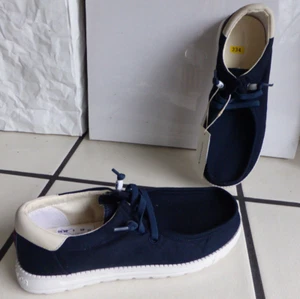 Tom Tailor unisex Canvas blau Slipper Mokassin sehr leichte Leinenschuhe 41 NEU - Bild 1 von 8