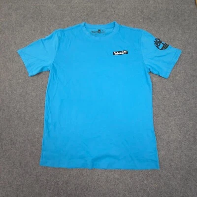 Timberland Camisa Niños XLARGE Azul Manga Corta Cuello Redondo Camiseta Informal Talla XL Foto 1 de 4
