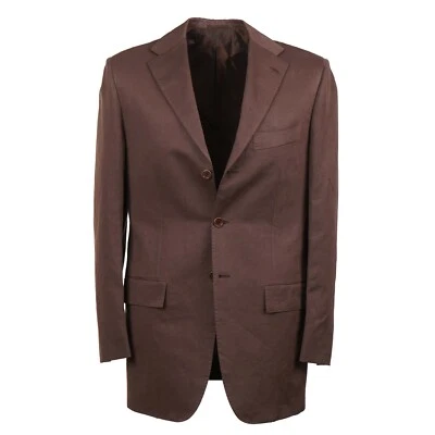 Kiton Classic-Fit Chocolate Brown Twill Linen and Cotton Suit 38R (Eu 48) - Image 1 of 4
