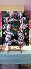 Cybermen - through the ages  - Dr Who  -Painting