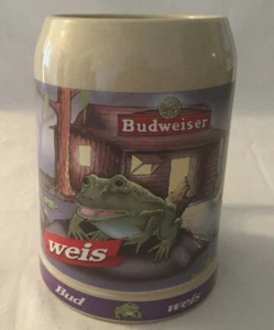 Budweiser 1995 Bud-Weis-Er Frogs Stein N5402 - Imagen 1 de 5