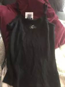 Mack Trucks Xx Small Women Cami Tank Bulldog Basics Spaghetti Straps Cute Black - Picture 1 of 3