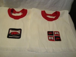 Arkansas Razorbacks Hogs Crafted Handmade/Tea Towel Children's/Baby Bib - Picture 1 of 8