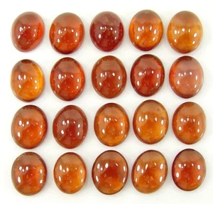 73.40 Ct Natural Hessonite Garnet Loose 9x11 mm Gemstone Cab 20 Pcs Lot - 1985 - Picture 1 of 2