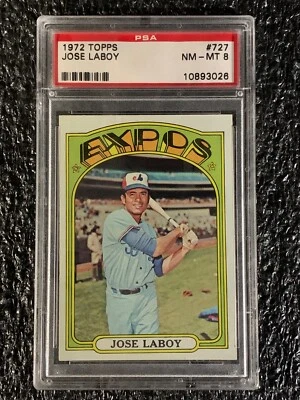1972 Topps Baseball High Number #727 Jose Laboy PSA 8 - Image 1 of 2