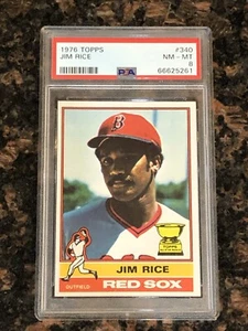 1976 Topps Jim Rice #340 Baseball Card PSA 8 - Picture 1 of 2