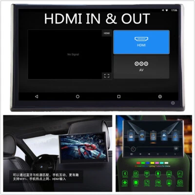 2 Piezas 13.3" Android 11 Pantalla Táctil Reposacabezas Monitor Espejo Enlace FM OBD TPMS WiFi Foto 1 de 4