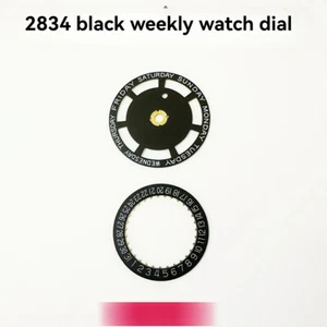 Uhr Zifferblatt Kalender Tag Datum eingestellt 6 Positionen 12 Uhr für 2834 Uhrwerk - Bild 1 von 2