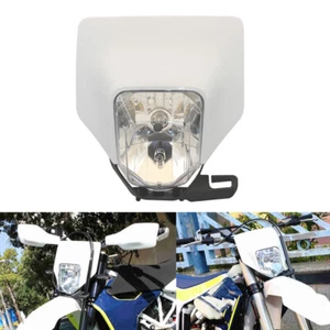 White Shell Headlight Headlamp For 17-19 FE450 TX125 TE250 300 701 Supermoto - Picture 1 of 10