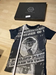 Philipp Plein Shirt Schwarz Gr M Herren Dollar Strass Tshirt Original Sport Stei - Bild 1 von 7