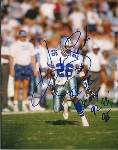 KEVIN SMITH DALLAS COWBOYS 3 X SB CHAMP ACTION SIGNED 8x10 - Picture 1 of 1