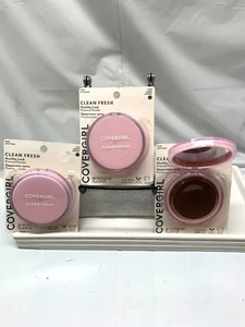 LOT OF 3*Covergirl Clean Fresh Pressed Powder-230 DARK -10g -Vegan*Box Damage - Picture 1 of 5