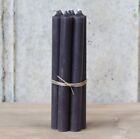 8 Rustic Dinner Candles  20cm x 2cm 7 hours burn time, Ivory, Dusty Purple, Flax
