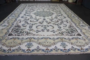 Perserteppich Tapis Carpet - Pistazien KESHAN - 376X253cm - Nr.F3987 (GEWASCHEN) - Bild 1 von 20