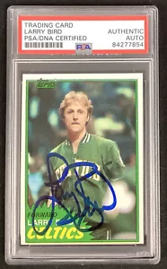 Larry Bird Signed 1981 Topps #4 Basketball Card Celtics Autograph HOF PSA/DNA - Picture 1 of 2