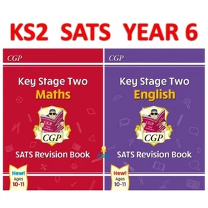 KS2 Sats Year 6 Maths English Revision Books with Answer Ages 10-11 CGP - Picture 1 of 12